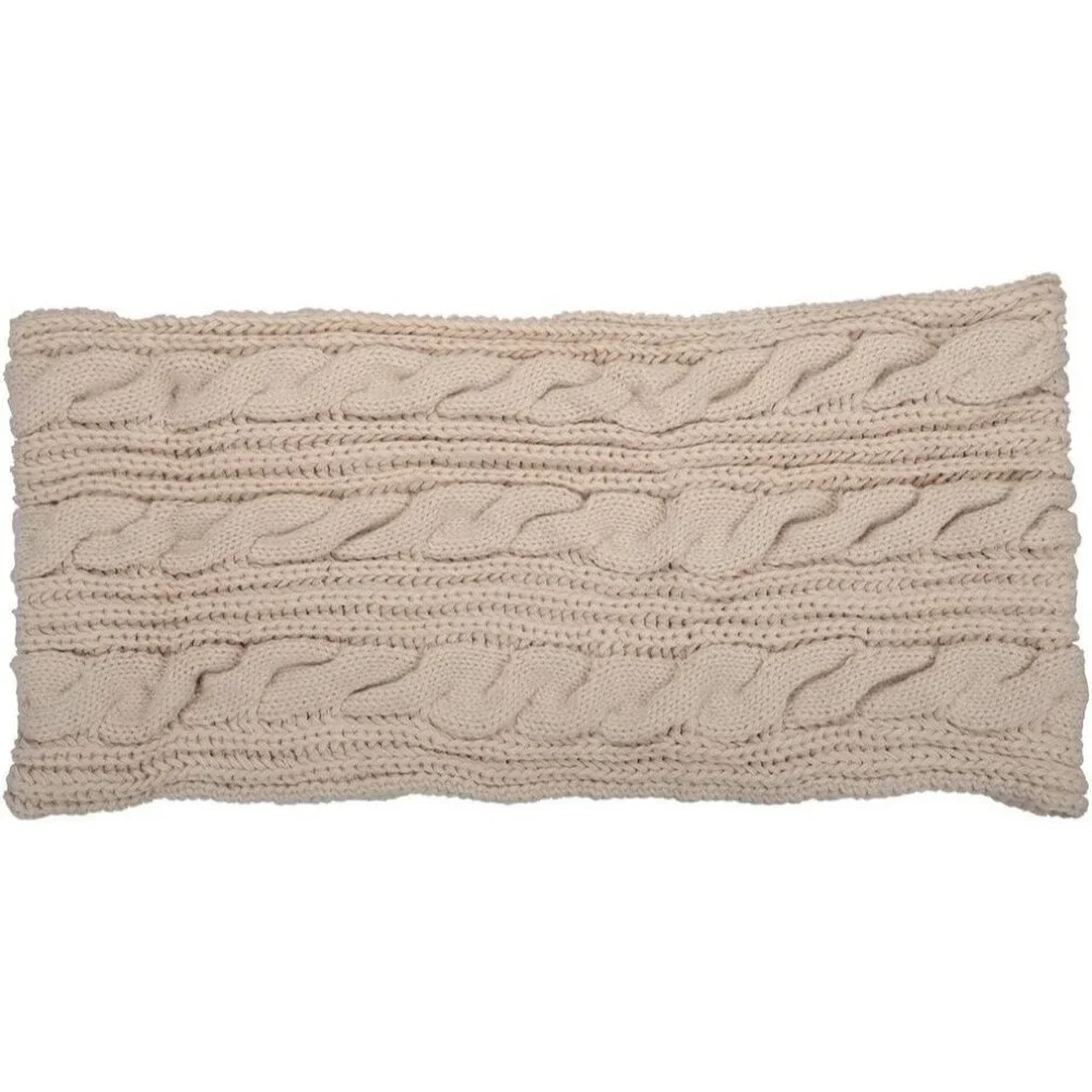 Women's Twist Khaki Thick Ribbed Knit Winter Infinity Circle Loop Scarf